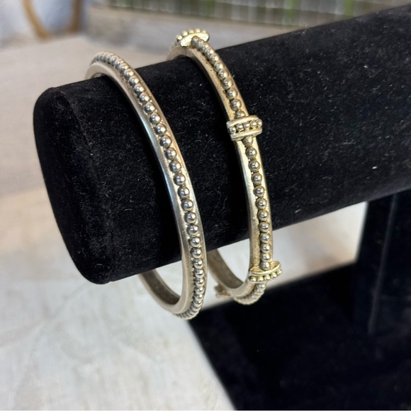 Vintage 1970’s Oscar de la Renta Bangle Bracelet Set. Antique look. Weighs‎ 2oz. - Picture 4 of 8